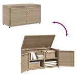 vidaXL Armoire de rangement jardin beige 110x55x60 5 cm résine tressée