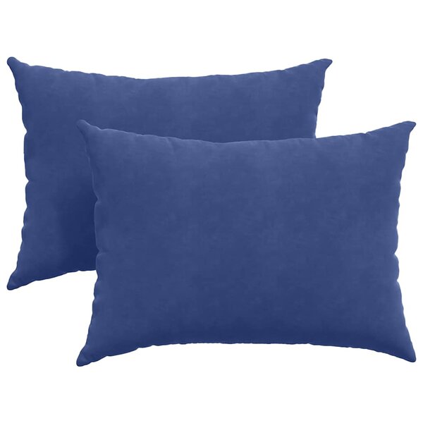 vidaXL Coussins de canapé 2 Pièces Bleu police 70 x 50 cm
