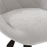 vidaXL Chaise pivotante de salle à manger Gris clair Velours