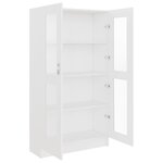 vidaXL Armoire à vitrine Blanc 82 5x30 5x150 cm Bois d'ingénierie