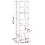 vidaXL Étagère à chaussures Chêne fumé 27 5x27x102cm Bois d'ingénierie