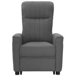 Vidaxl fauteuil inclinable gris foncé tissu