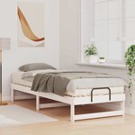 vidaXL Cadre de lit Blanc 80 x 200 cm Pin massif