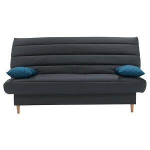 Banquette clic clac 3 places - Tissu anthracite -  Style scandinave - L 190 x P92 cm - LIV