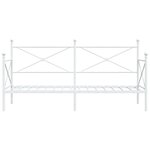 vidaXL Lit de repos sans matelas blanc 90x200 cm acier