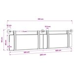 vidaXL Tête de lit suspendue Bleu Tissu