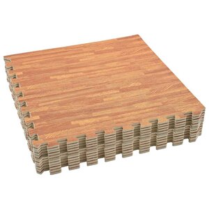 vidaXL Tapis de sol de piscine 12 Pièces bois 4 32 ㎡ Mousse EVA