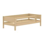 Flexa WHITE Banquette-lit 90 x 200 cm avec dossier et barriere avant a barreaux Beige sable