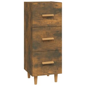 vidaXL Buffet Chêne fumé 34 5x34x90 cm Bois d'ingénierie