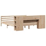 vidaXL Lit bibliothèque sans matelas 200x200 cm bois massif de pin