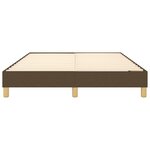 vidaXL Cadre de lit sans matelas marron foncé 140x190 cm tissu