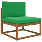 vidaXL Coussin de canapé d'extérieur 2 Pièces Vert Polyester