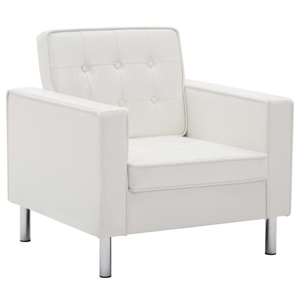 vidaXL Fauteuil blanc similicuir