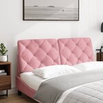 vidaXL Coussin de tête de lit rose 120 cm velours