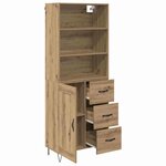 vidaXL Haut Armoire avec tiroir Chêne artisanal 69 5 x 34 x 180 cm