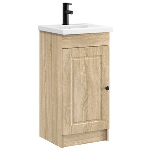 vidaXL Meuble de salle de bain avec évier Chêne Sonoma
