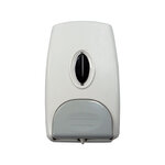 Distributeur savon q-connect manuel indicateur niveau 1000ml coloris blanc/gris 235x135x95mm