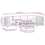 vidaXL Salon de jardin 6 Pièces avec coussins bois massif Douglas