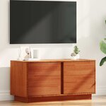 vidaXL Meuble TV Brun cire 80 x 35 x 40 5 cm Pin massif