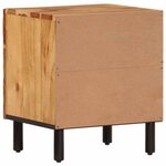vidaXL Tables de chevet 2 Pièces 40x33x46 cm Bois d'acacia massif