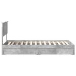 vidaXL Lit de Rangement Gris béton 90 x 190 cm Bois d'ingénierie