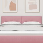 vidaXL Tête de lit LED avec des lumières à LED Rose 160 cm Polyester
