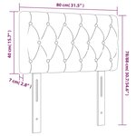 vidaXL Tête de lit à LED Marron foncé 80x7x78/88 cm Tissu