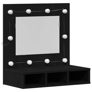 vidaXL Armoire Miroir Chêne noir 60 x 31 5 x 62 cm Bois d'ingénierie