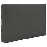 vidaXL Coussin de canapé d'extérieur 3 Pièces Anthracite Polyester
