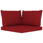 vidaXL Canapé de jardin 4 places avec coussins rouge bordeaux