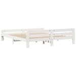 vidaXL Cadre de lit sans matelas blanc 200x200 cm bois massif de pin