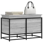 vidaXL Boîte de rangement avec couvercle sonoma gris bois d'ingénierie
