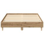 vidaXL Cadre de lit sans matelas chêne artisanal 120x200 cm