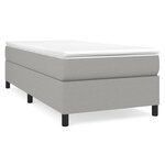 vidaXL Cadre de lit gris clair 90x200 cm tissu