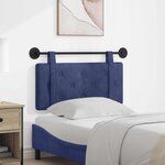 vidaXL Tête de lit suspendue Bleu police Velours