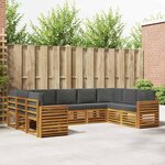 vidaXL Ensemble de canapé d'angle 9 Pièces Naturel et Anthracite