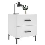vidaXL Tables de chevet 2 Pièces blanc 40x35x47 5 cm bois d’ingénierie