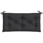 vidaXL Coussin de banc de jardin noir 110x50x7 cm tissu oxford