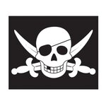 AXI Drapeau de pirate Noir et blanc 55 x 45 cm