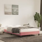 vidaXL Cadre de lit Rose 120x200 cm Velours