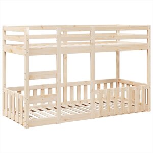 vidaXL Lit superposé 75x190 cm Bois de pin massif