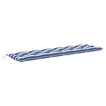 vidaXL Coussins de banc de jardin lot de 2 rayures bleues et blanches