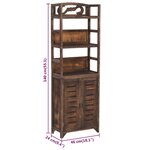 vidaXL Vitrine Marron foncé 46x24x140 cm Bois massif de Paulownia