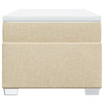 vidaXL Sommier à lattes de lit avec matelas Crème 100x200 cm Tissu