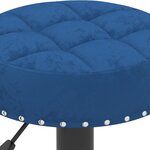 vidaXL Tabourets de bar lot de 2 bleu velours