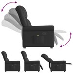 vidaXL Fauteuil de massage Noir Similicuir brillant