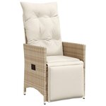 vidaXL Ensemble de bistro 3 Pièces avec coussins beige résine tressée