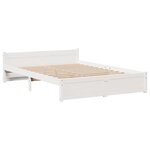 vidaXL Cadre de lit avec tête de lit sans matelas blanc 150x200 cm