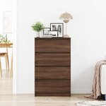 vidaXL Buffet Chêne marron 60x35x98 5 cm Bois d'ingénierie