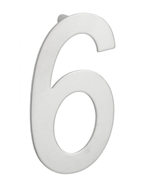 THIRARD - Chiffre 6 à visser  inox  H.100mm